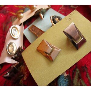 Lot 5 sets Vintage Mens Cufflink Collection Various Designs & Materials
